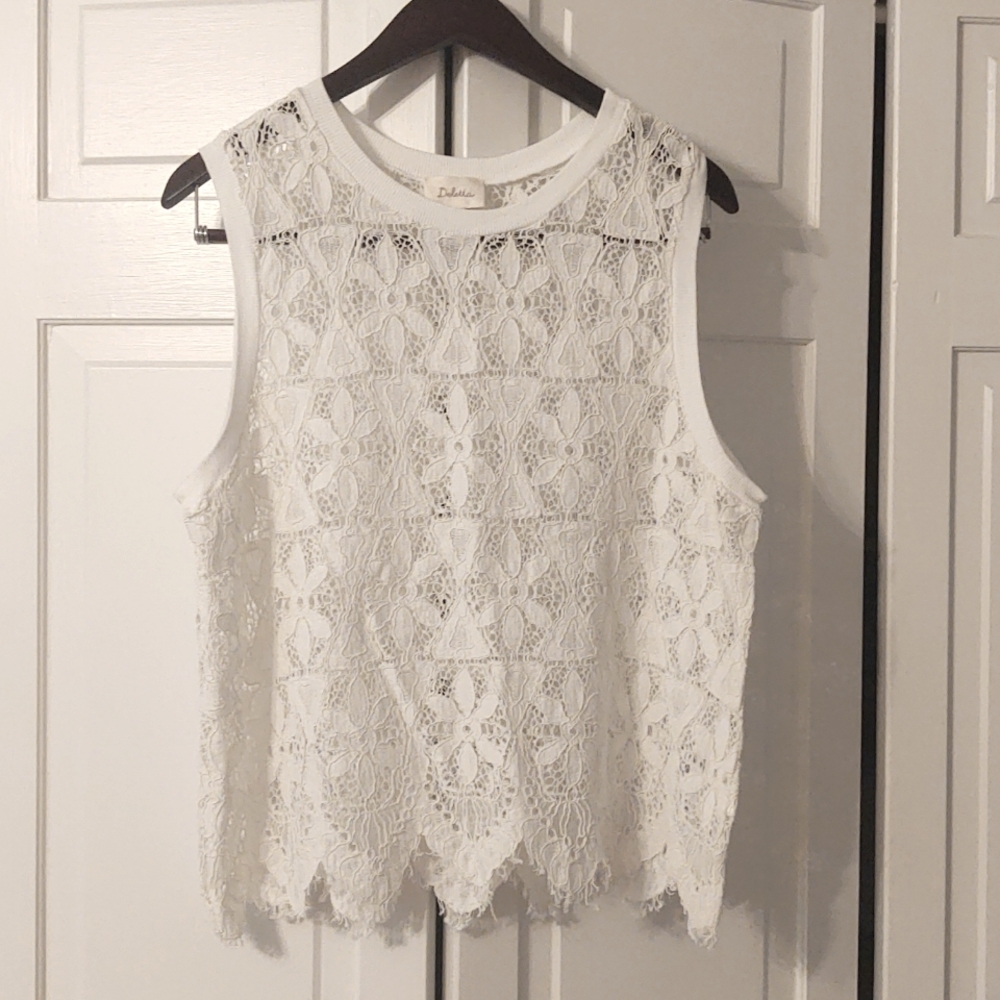 Anthropology lace tank top